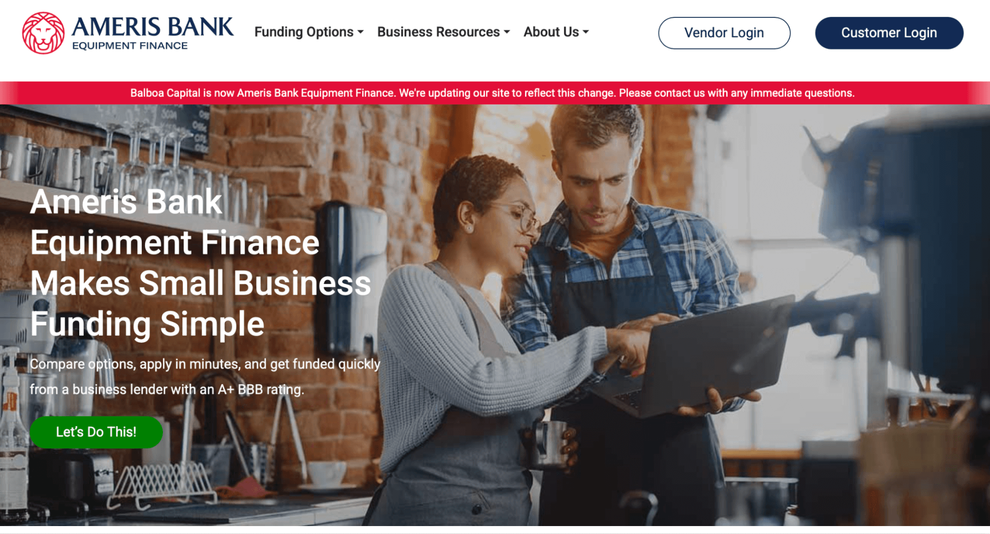 Best for Fast Approval: Ameris Bank