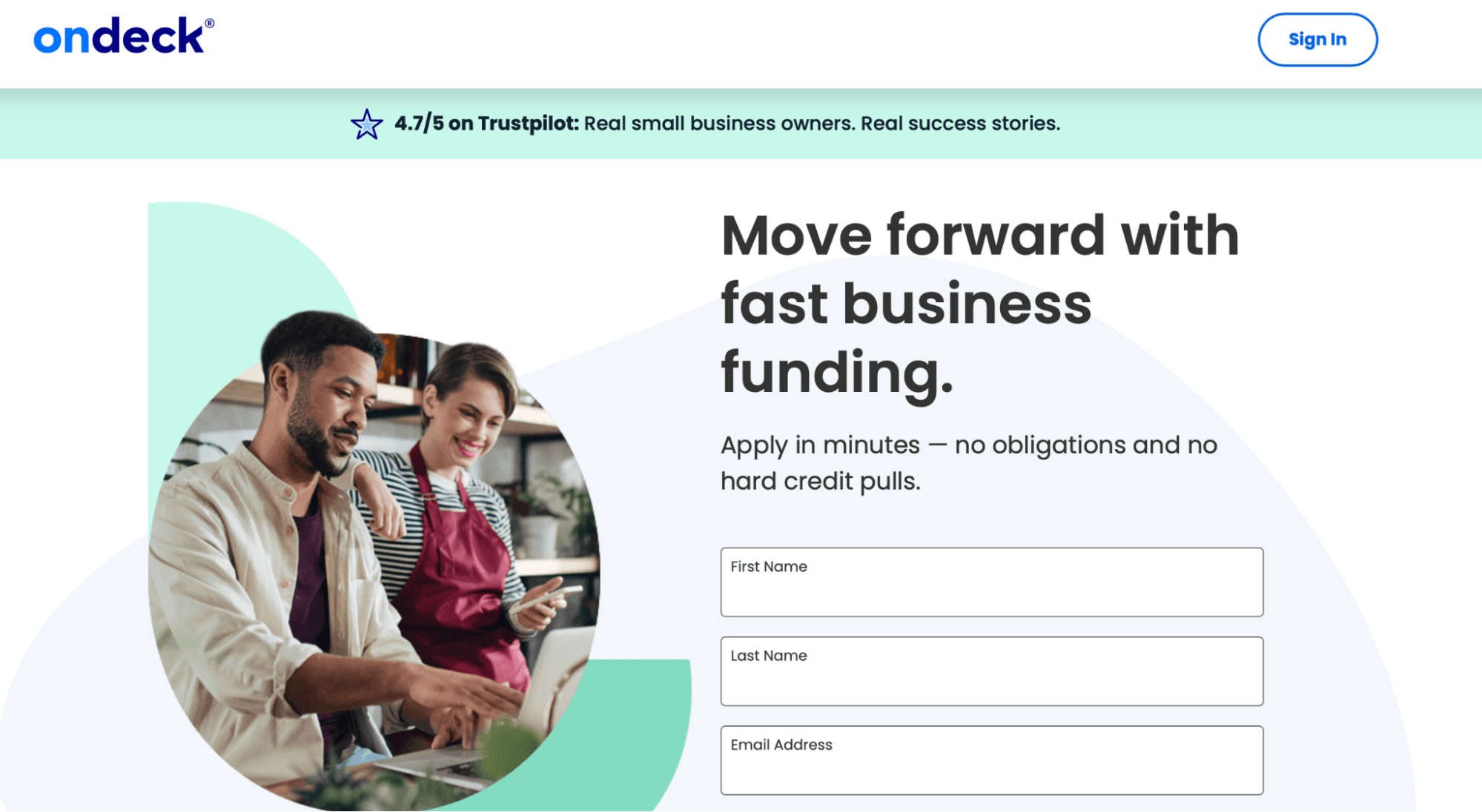 Best for Poor Credit: OnDeck