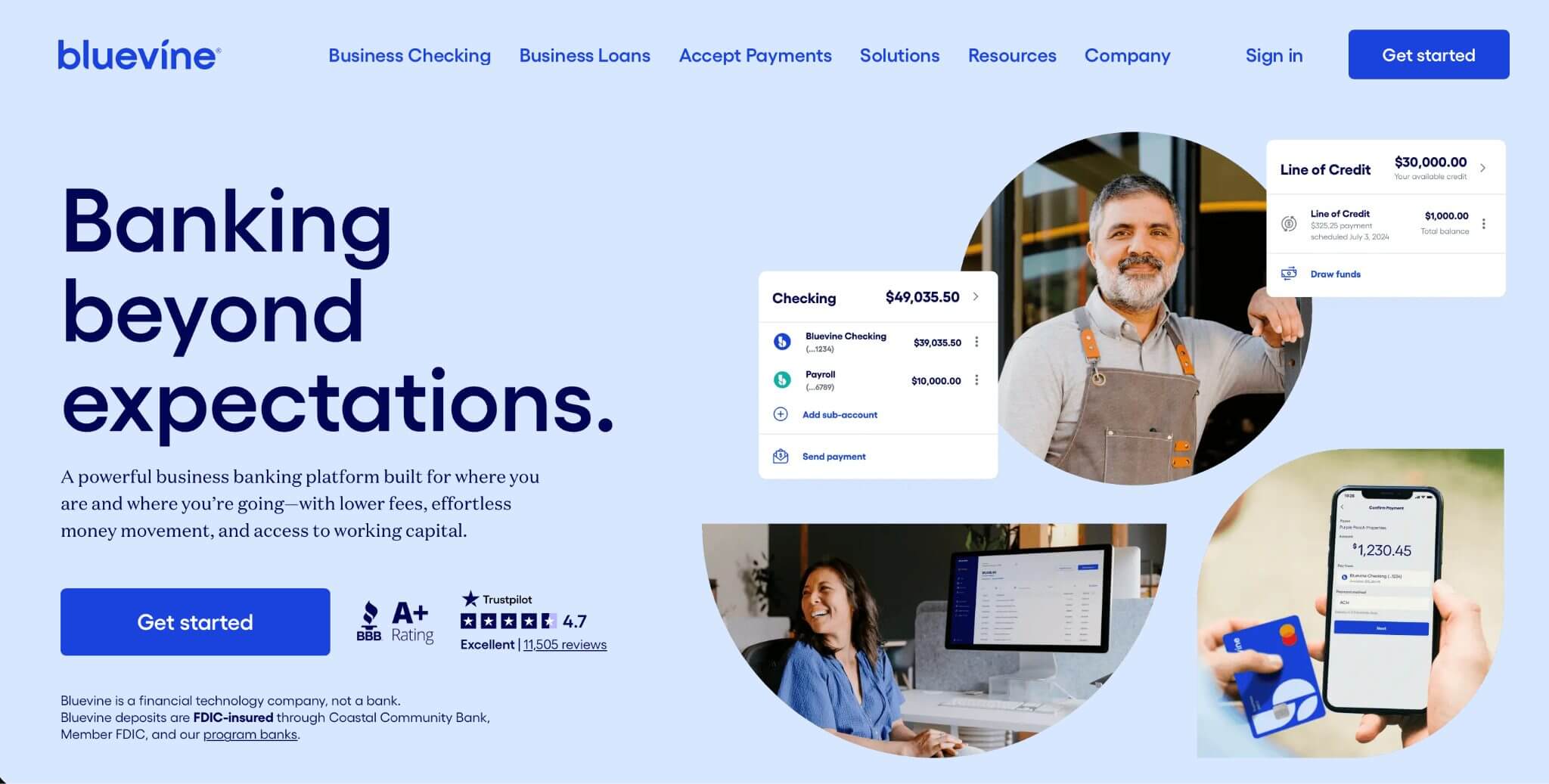 Bluevine business line of credit and term loans