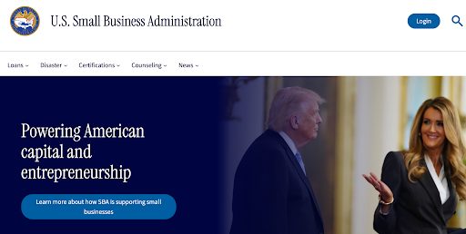 SBA loans backed by the U.S. Small Business Administration